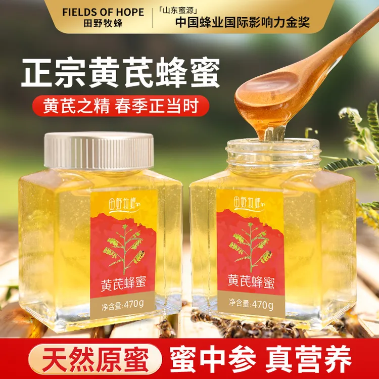 田野牧蜂【蜜中参】黄芪蜂蜜 春季润养 高原原生态天然纯蜜真营养商品图