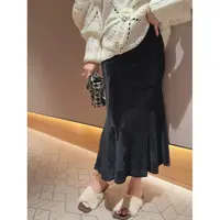 智英欧尼【黑色鱼尾裙半身裙秋冬厚款高腰新款时尚洋气百搭女装】
