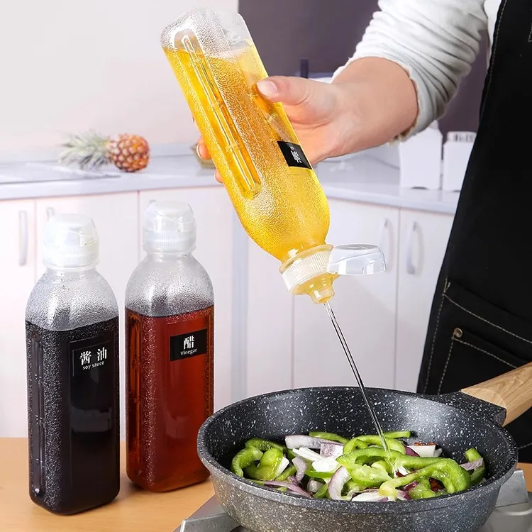 油壶尖叫油瓶醋壶调料瓶酱油瓶厨房用家用商用食品级PP挤压喷油瓶