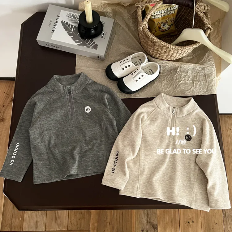 【现货】郝叔童品秋季限定2025时尚洋气高货男童加厚POLO长袖BY5317