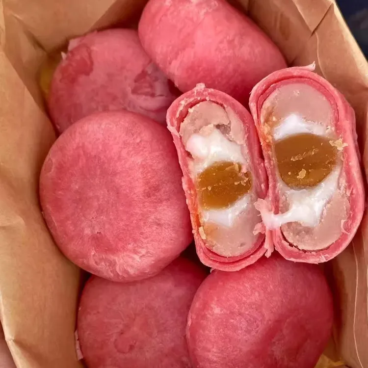 白桃乌龙茶酥桂花龙井雪媚娘夹心紫薯豆乳传统糕点心早餐绿豆食品