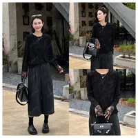 焦思文 秋冬时尚气质洋气百搭拼接蕾丝打底衫250924Y7