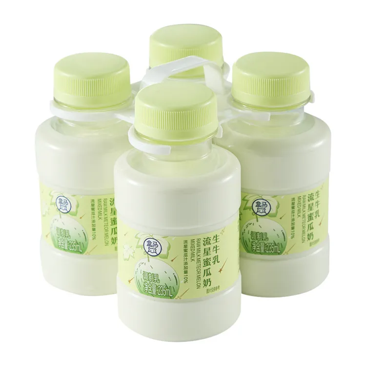 盒马生牛乳流星蜜瓜奶235ml*4满满蜜瓜味山东聊城流星蜜瓜