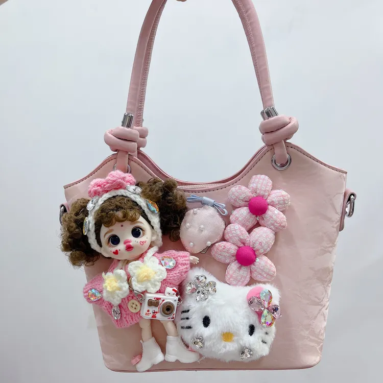 镶钻2025新款时尚简l洋气娃包斜挎包质感手提包