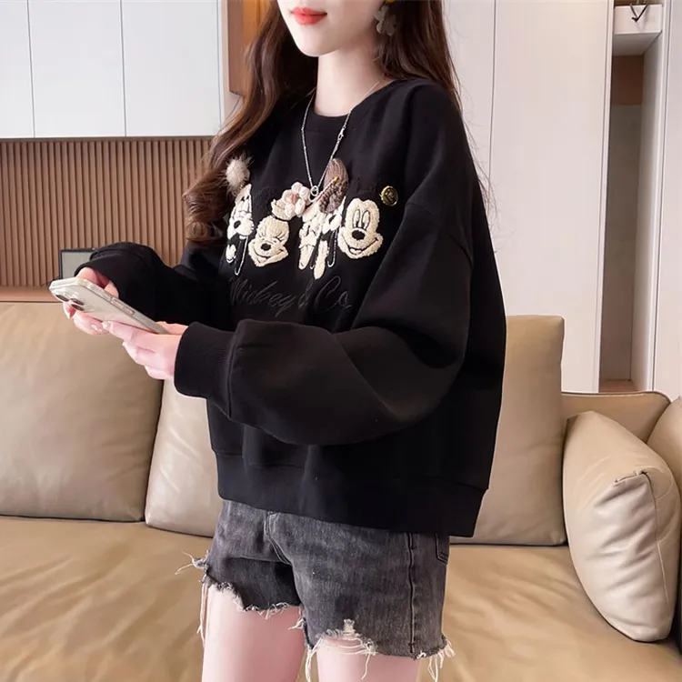 早秋设计感小众卫衣女春秋季2025新款宽松大码小个子短款洋气上衣