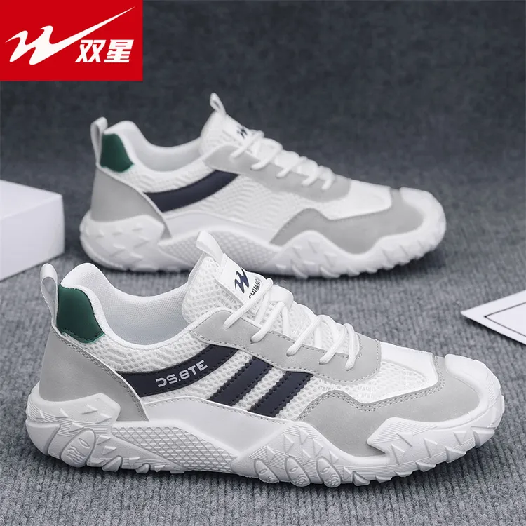 双星休闲鞋子男款2026年新款爆款夏季透气网面劳保鞋工地干活男鞋商品图