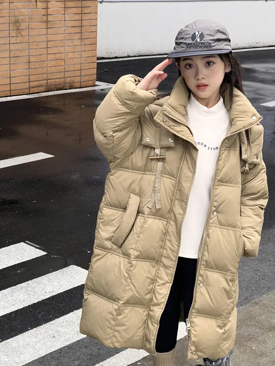 【主播同款】中长款女童羽绒服洋气韩版亲子羽绒服