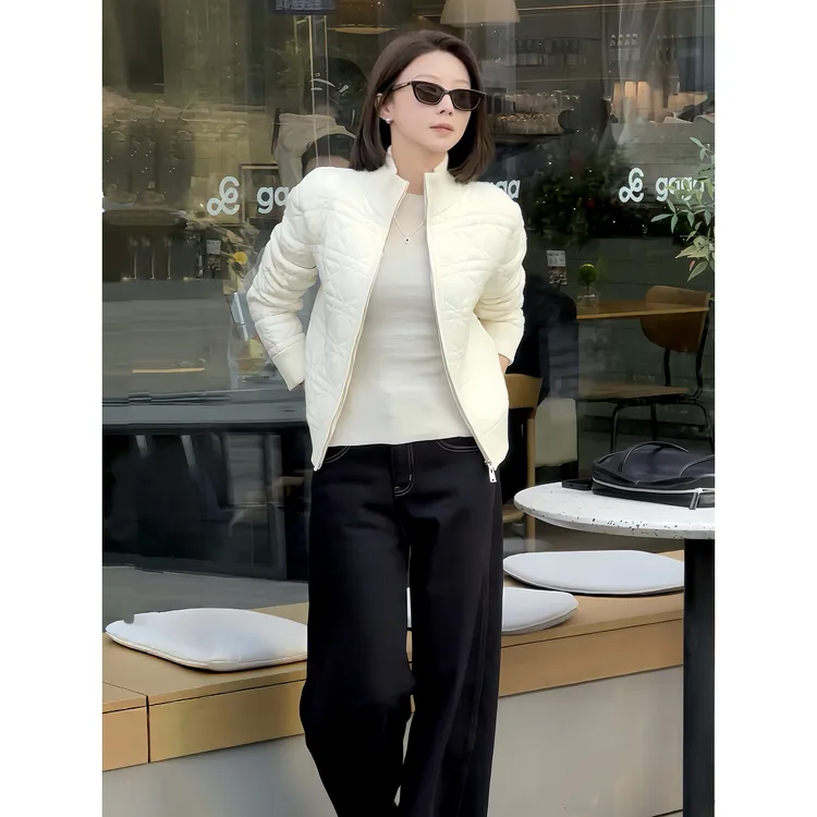 【老板周】时髦利落 秋冬新品立领设计洋气开衫外套