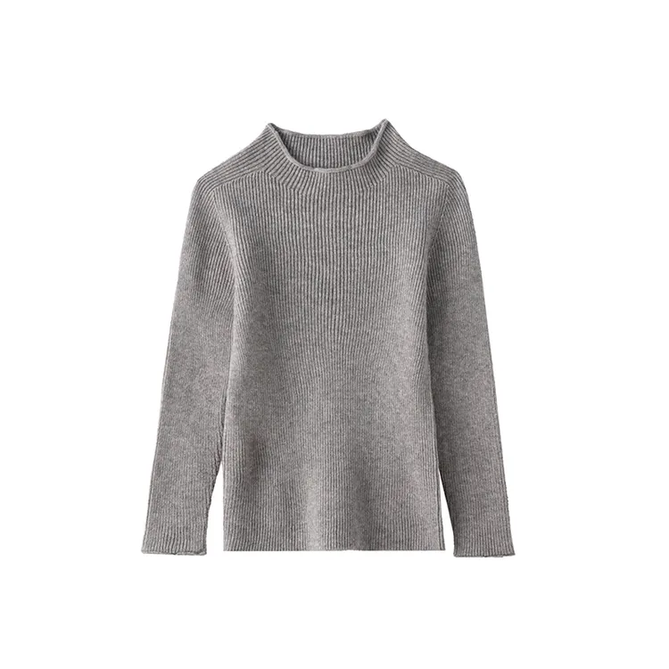 男童女童纯色半高领保暖毛衣秋冬针织衫L03-1