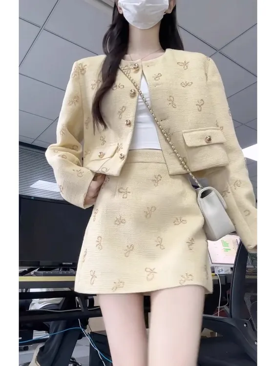 小香风气质chic高级感套装裙女2025秋季新款富家千金穿搭两件套潮