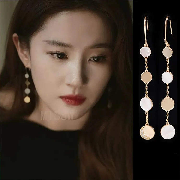 纯铜大理石耳饰 精美礼盒玫瑰的故事刘亦菲黄亦玫同款耳环女大圆