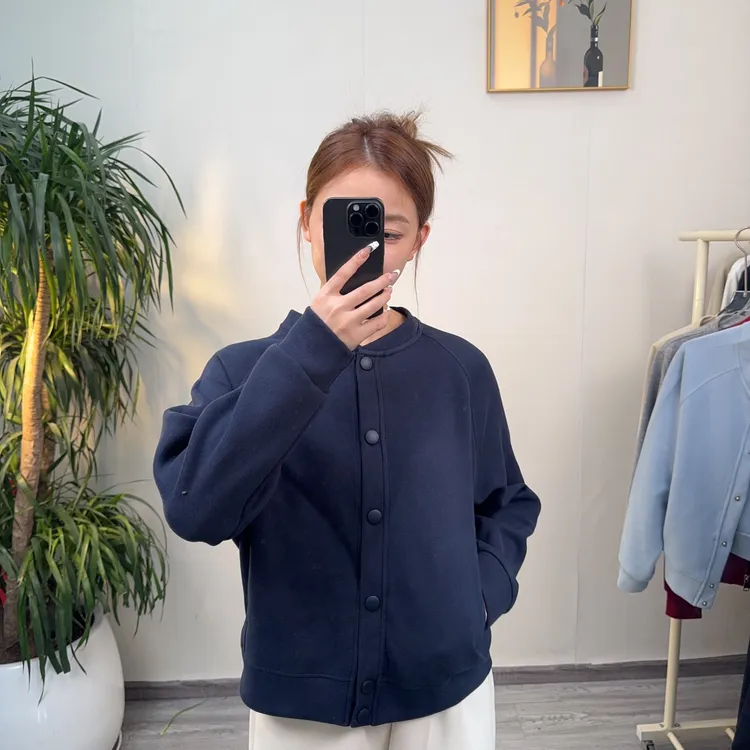 982沐霜棉秋季新款棒球服卫衣宽松气质开衫韩版时尚百搭休闲外套