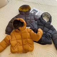 Barbie Siyu【暖筑】767 冬季韩版连帽抽绳大气短款羽绒服外套保暖