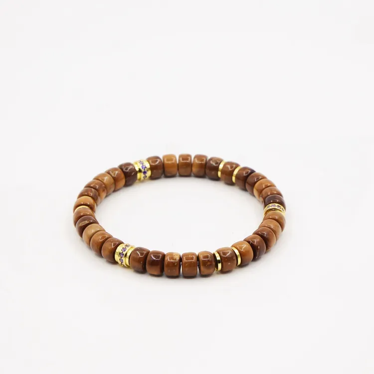 非金属木质手链 金色传说库克单圈手串菩提超快包浆