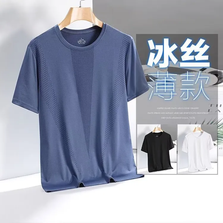 冲锋短袖T恤健身运动暴汗服晨练跑步冰丝速干户外登山男女短袖上