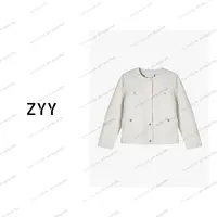 ZYY【百搭单品】2025S/S新品丝绒亮片小香风外套棉服女X25QDWT04401