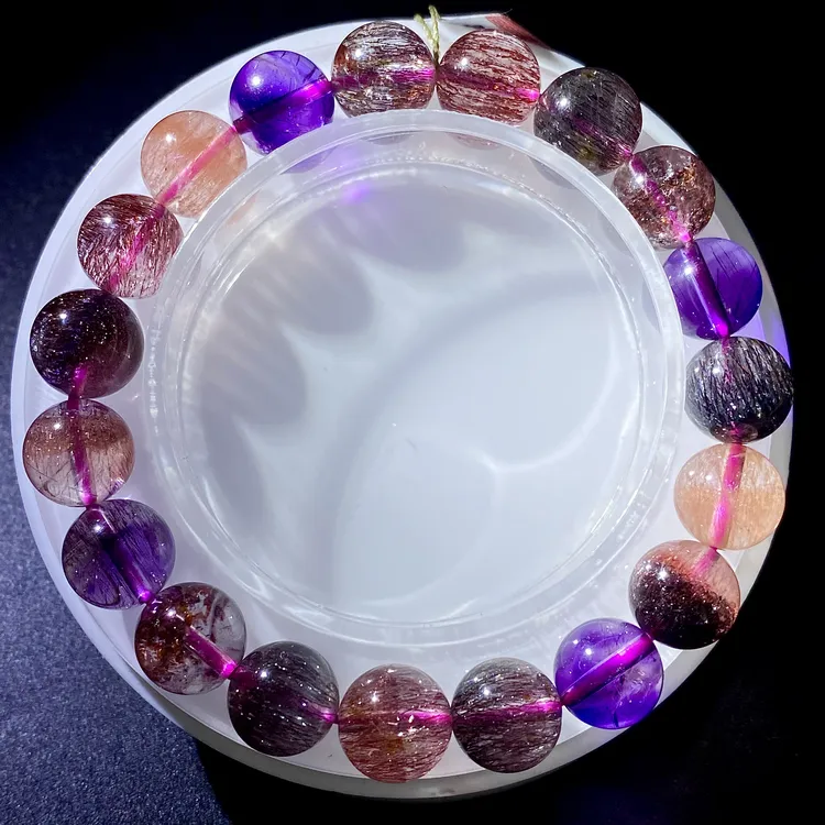 双色超七水晶手链