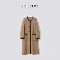 DALI PLUS“山羊绒+绵羊毛”长毛拉绒长款单面呢大衣-D5CK2133