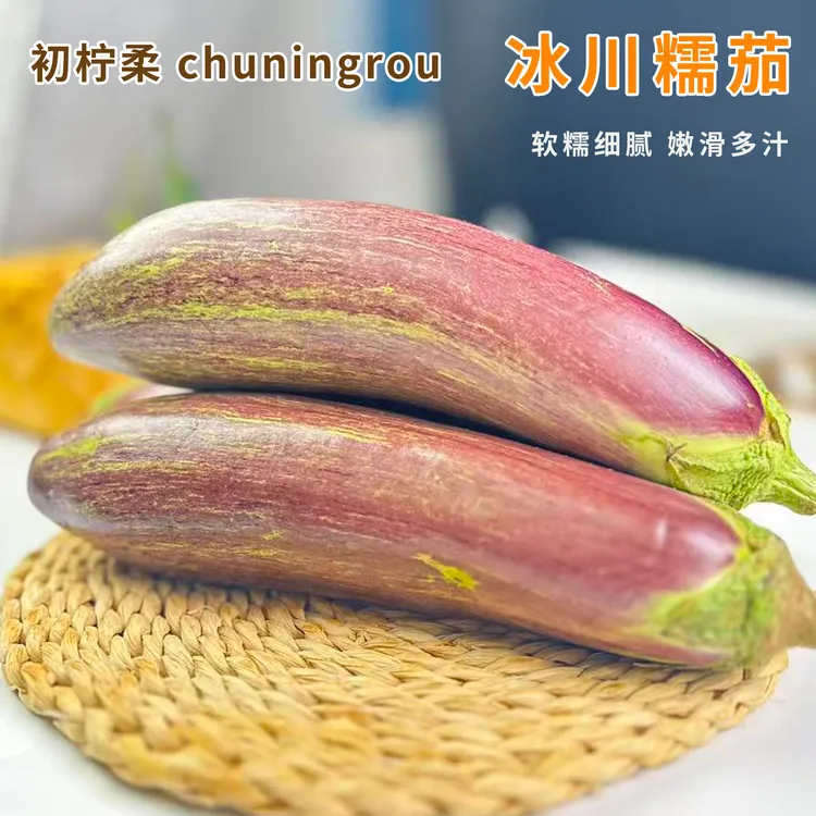 初柠柔云南西双版纳冰川糯茄子新鲜蔬菜当季整箱酒店餐厅食材