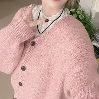 秋冬女装针织小香风复古上衣网红韩版开衫