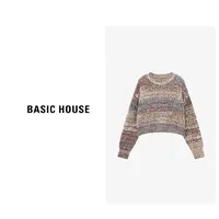 Basic House/百家好秋季新款时尚休闲点纱设计毛衣-B0625B5JFD2