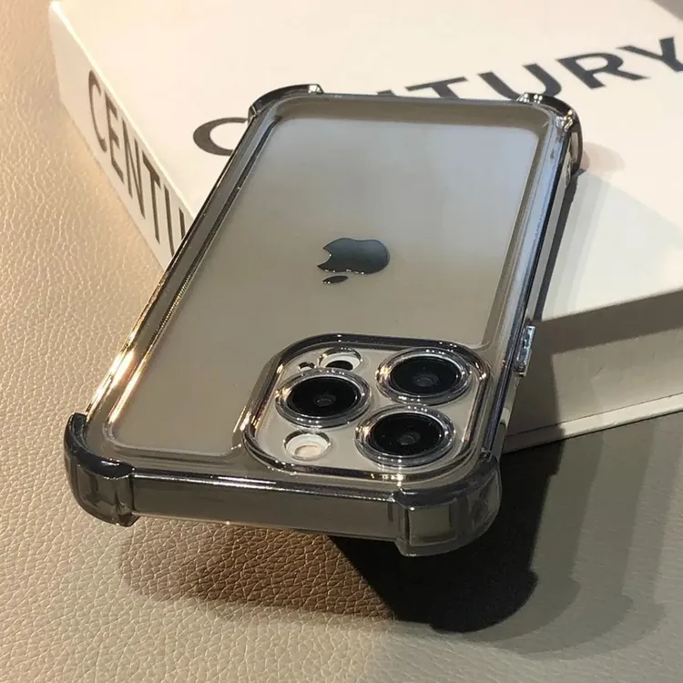 四角气囊防摔适用苹果16pro手机壳iphone15透明14高级感tpu保护套