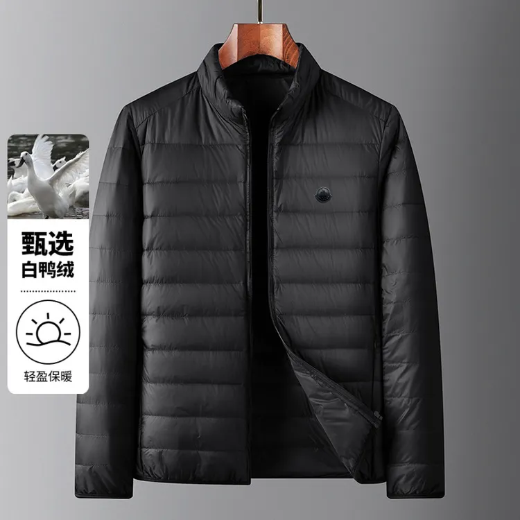 【撤柜货】新款超轻薄黑标羽绒服男士短款立领休闲保暖白鸭绒外套