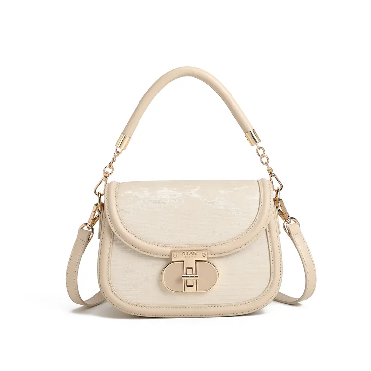 GUJUE新款女包单肩斜挎简约复古马鞍潮流手提小百搭斜挎女包