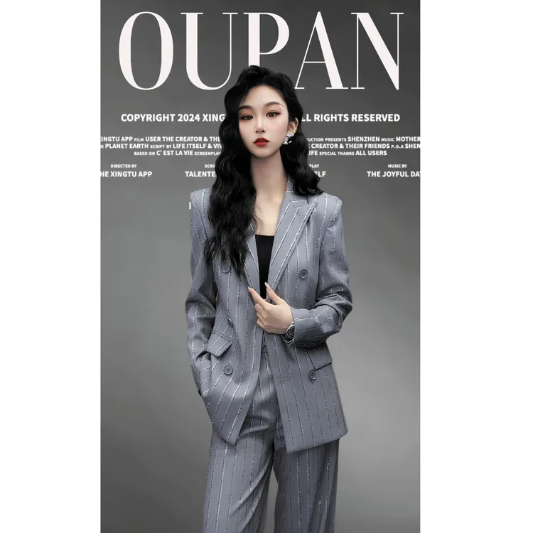 OUPAN 欧盼 深圳南油原创 新款立体设计高级感西服套装949