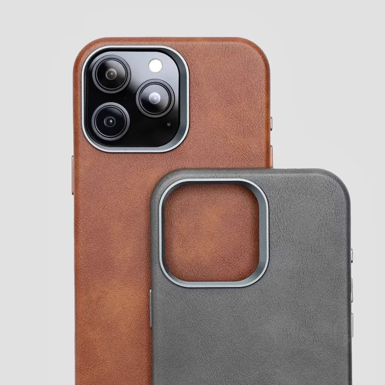 适用苹果16promax手机壳iPhone15/14/3保护套复古油蜡皮磁吸商务