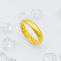 【国潮】足金999 古法泥鳅背铜钱底戒指4mm 1.53 17圈口