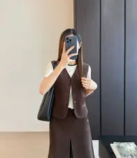 FUJIA STYLE新款时尚百搭简约气质休闲纯色马夹MJ6294