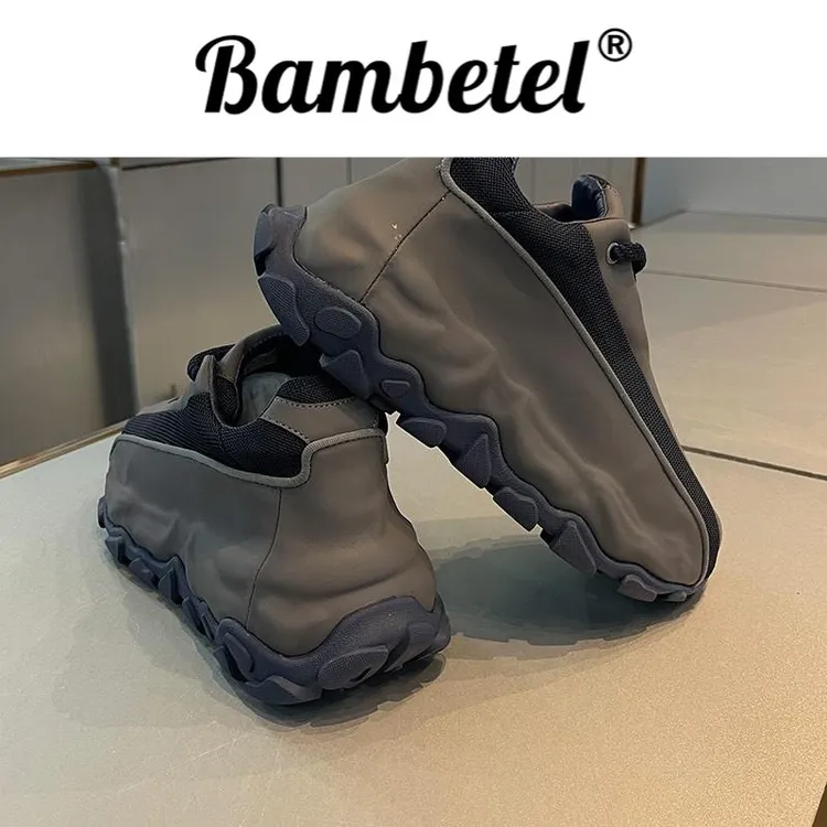 Bambetel时尚舒适低帮显高面包鞋简约老爹鞋厚低休闲男鞋百搭透气