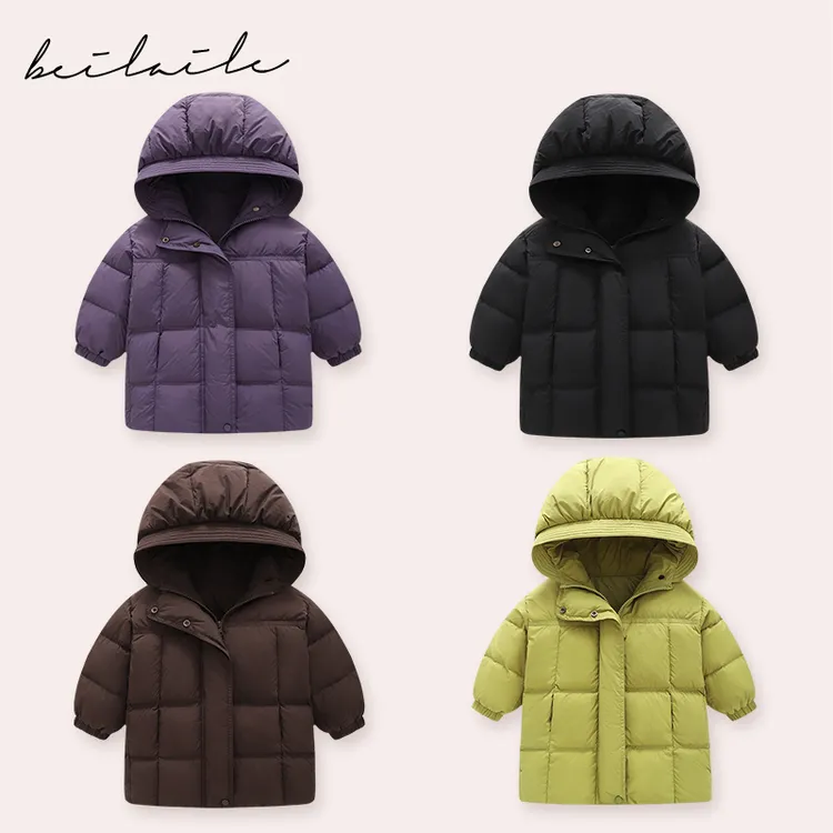 【三防中长款带帽羽绒外套 小乐妈】婴儿童羽绒服宝宝外套冬J21汉服