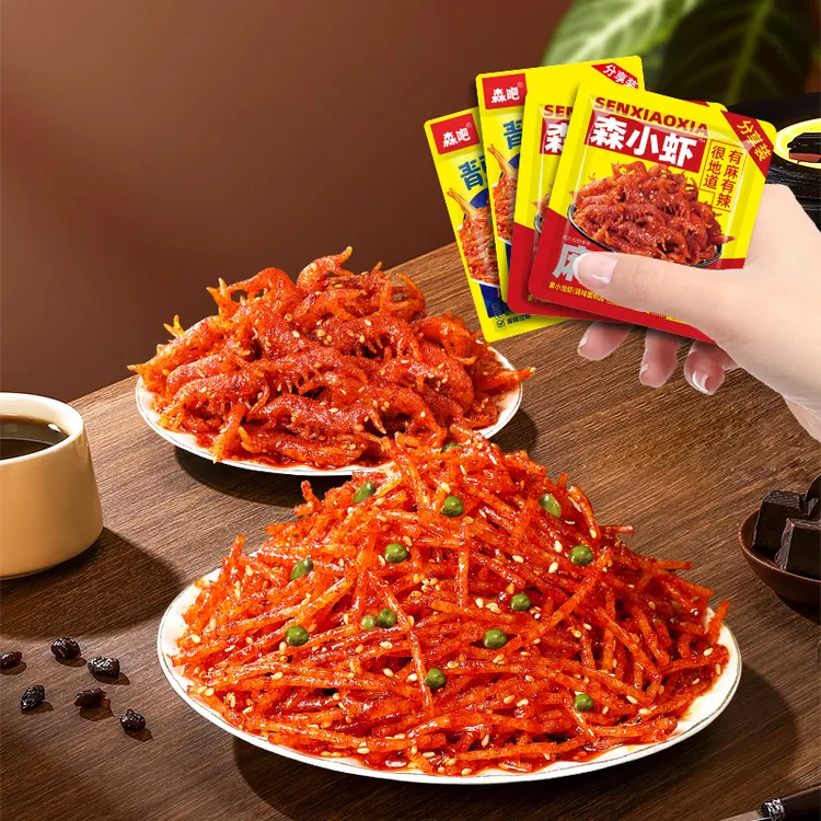 森吧森小虾辣条&青豆森小丝组合辣丝麻辣零食湖南特产面筋