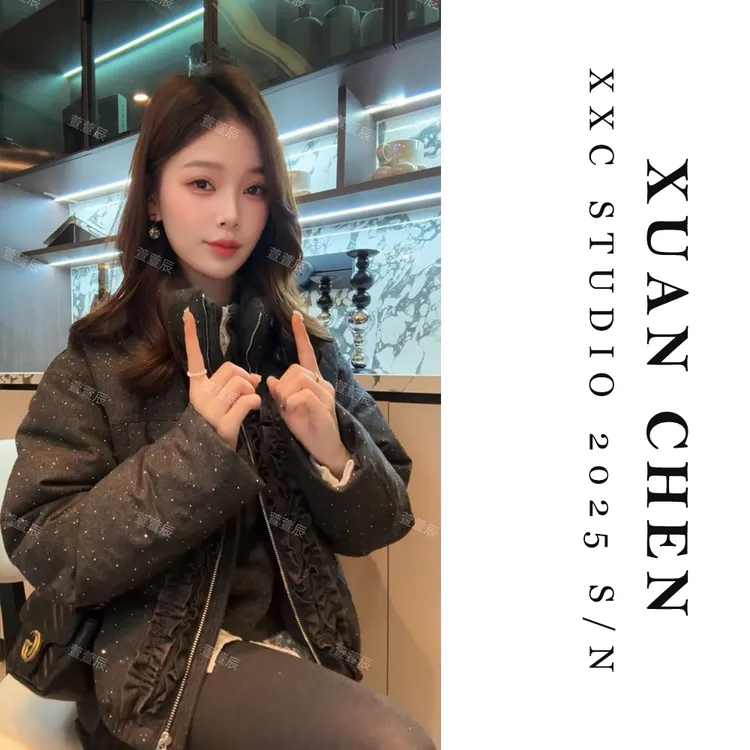 【星河轨迹】】羽绒服女款秋冬设计感洋气ins风90白鸭绒保暖外套9231