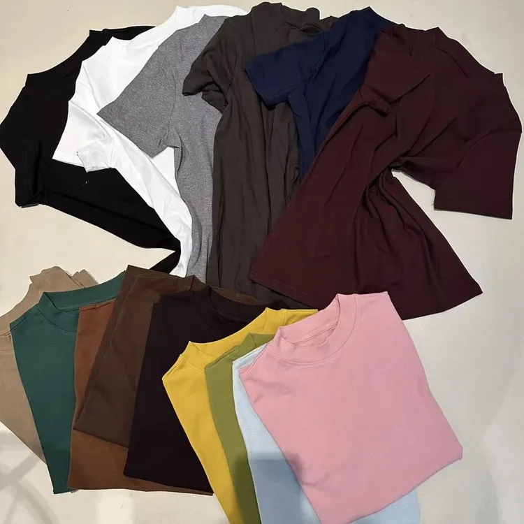 《优麦汇》Y1171早春圆领设计感时尚百搭短袖显瘦上衣款女