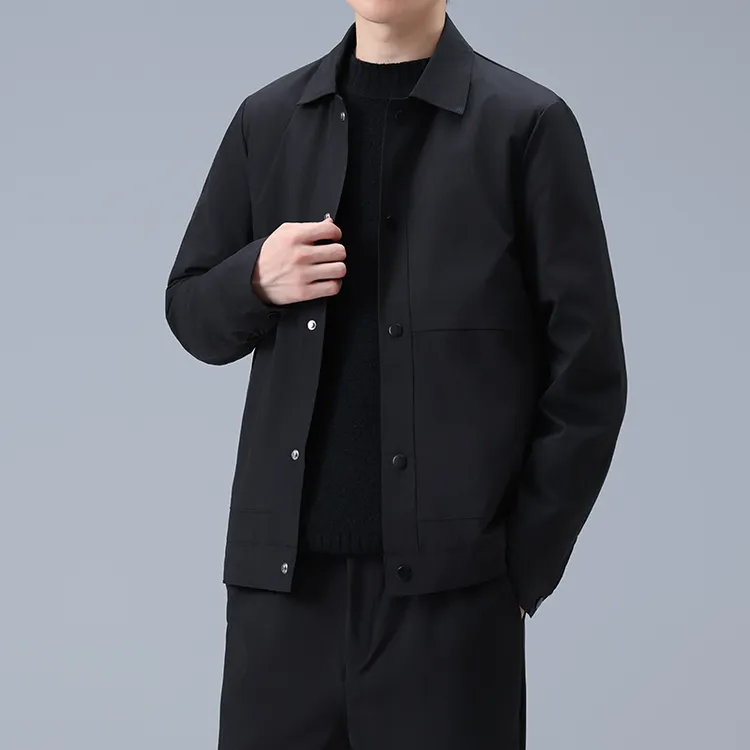 翻领夹克男款春秋季2025新款潮流修身休闲衬衫式外套男士夹克外套