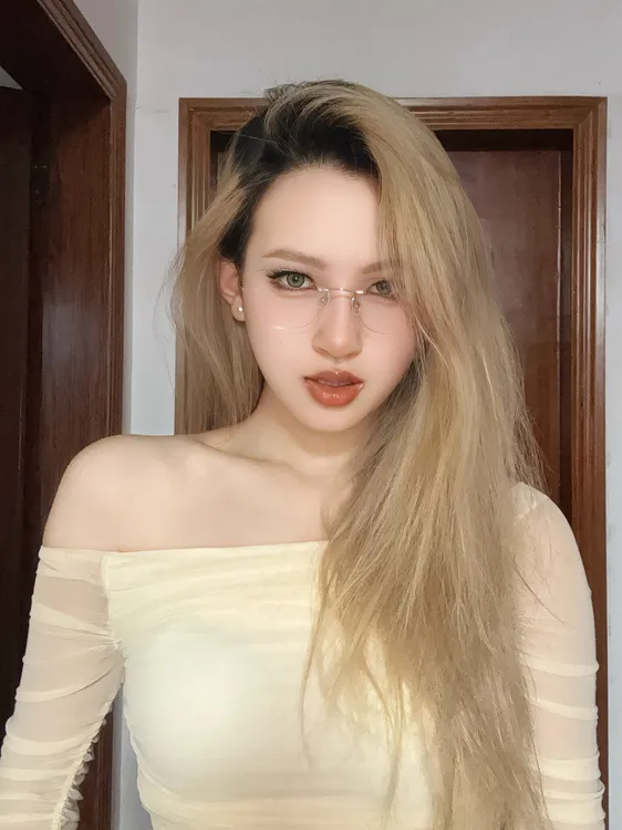 纯钛无框近视眼镜男女可配有度数变色防蓝光大脸无边框眼镜男女潮