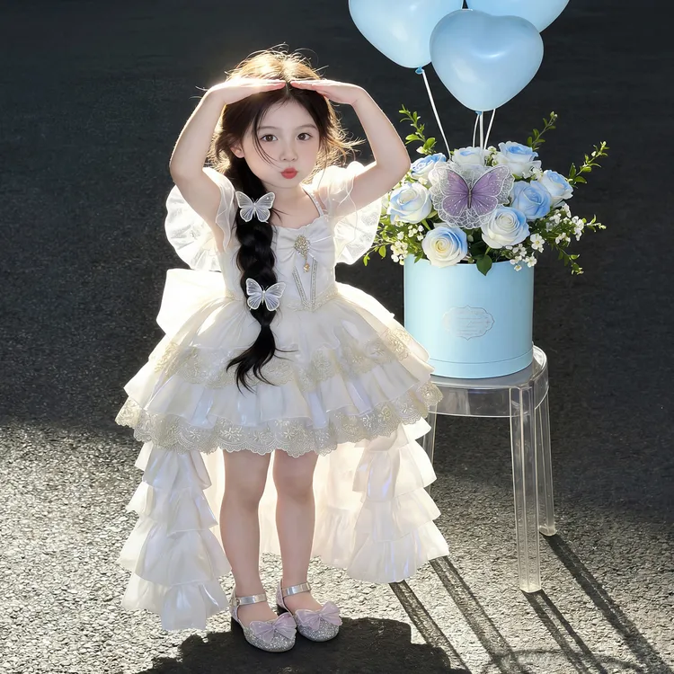 女童夏季洛丽塔甜美星辰公主蓬蓬吊带连衣裙生日礼服婚纱表演可爱