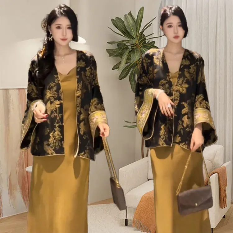 西装套裙工作服包臀裙制服蕾丝单/套装 感春秋外套+连衣裙两件套