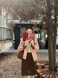EIA一尧【巴黎图鉴】复古秋日美拉德miu系半身裙高腰显瘦ins风中裙