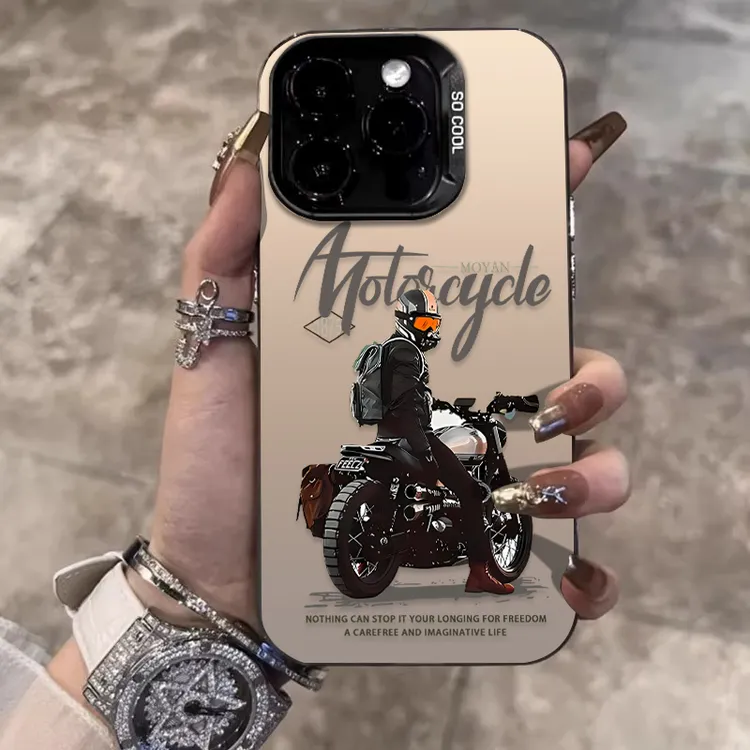 适用苹果17promax手机壳iPhone16硅胶15plus保护套14个性潮酷机车