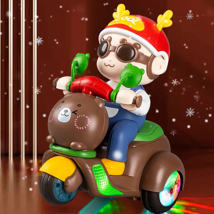 儿童电动特技摩托车汽车宝宝会唱歌跳舞的玩具益智1-2岁3男孩女孩