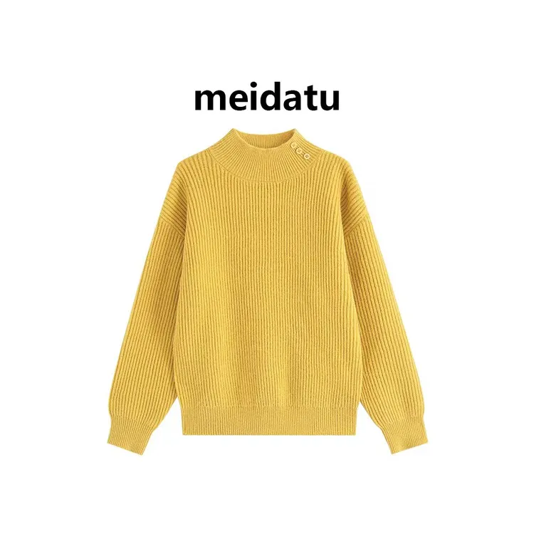 美哒兔（月光白栀）宽松舒适针织上衣（小个子版）CM895-H