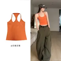 美式辣妹细带吊带背心女潮夏季新款显瘦纯欲性感简约工字背心上衣