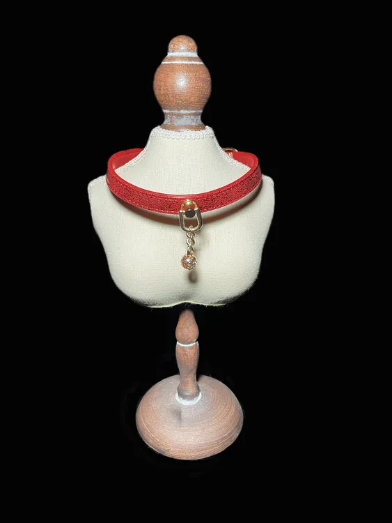 牛皮手作铃铛chocker