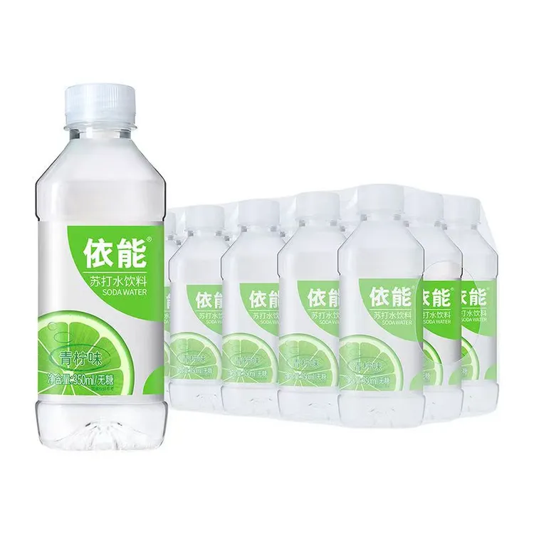 依能苏打水青柠味350ml15瓶整箱批发白桃味日向夏橘味经典原味0糖