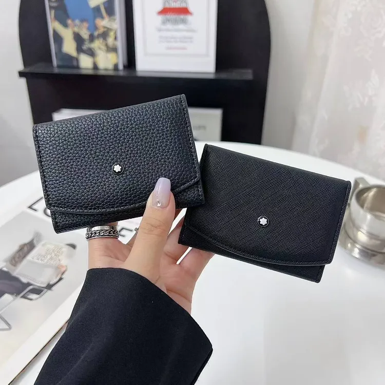 2025新款万宝星星标龙卡包奢侈三折叠皮质零钱包身份证件包大容量