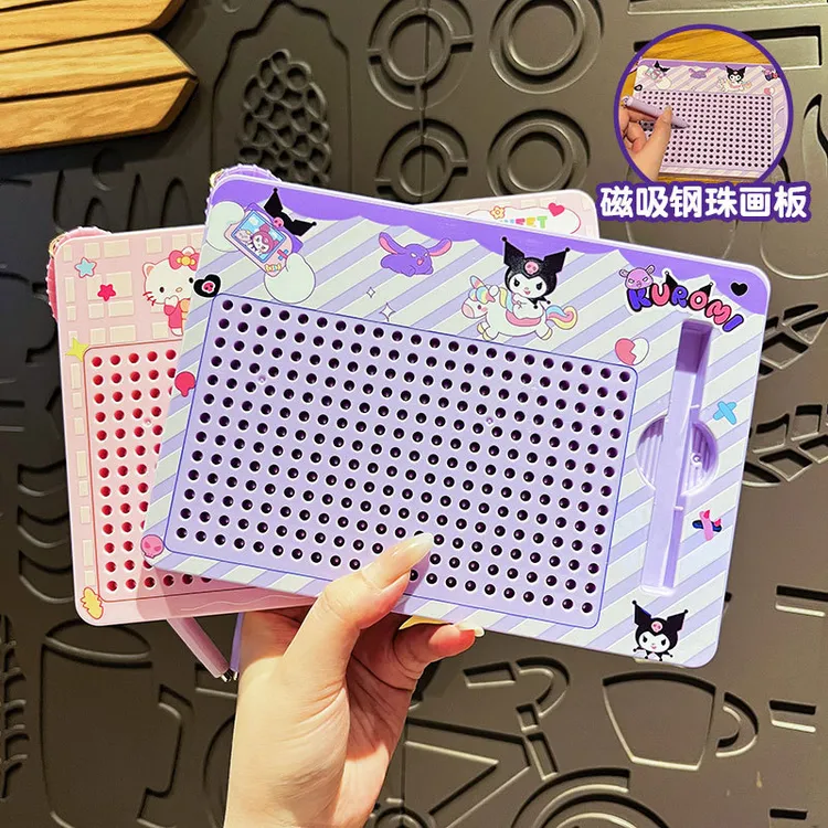 网红ins 少女心卡通库洛米大号平板磁吸钢珠解压画板钥匙扣包挂件